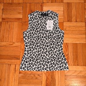 Theory Leopard Print Tank Top